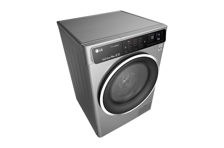 LG غسالة إل جي TurboWash لون فضي فولاذي سعة 10 كجم, FH4U1JBSK6, thumbnail 7